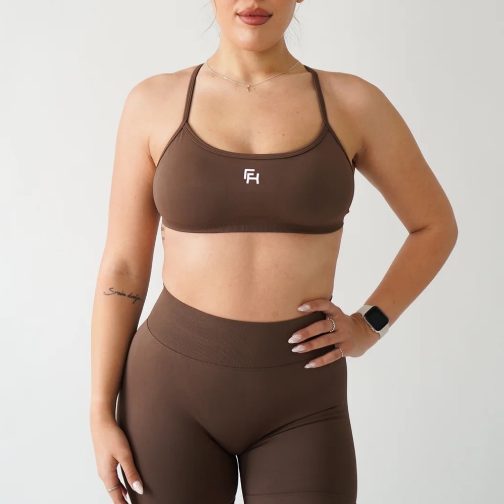 First health Apparel- Brown Sports Bra and Leggings Set